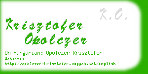 krisztofer opolczer business card